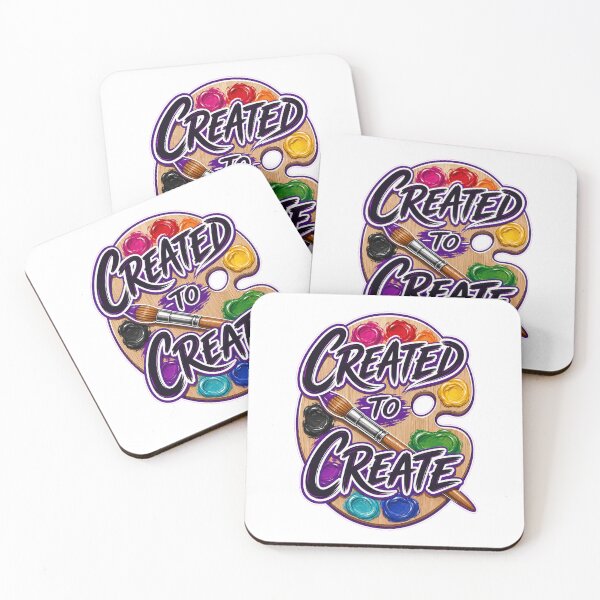 Item preview, Created to Create – Colorful Artist Palette and Paintbrush designed and sold by Magnolia Brown.