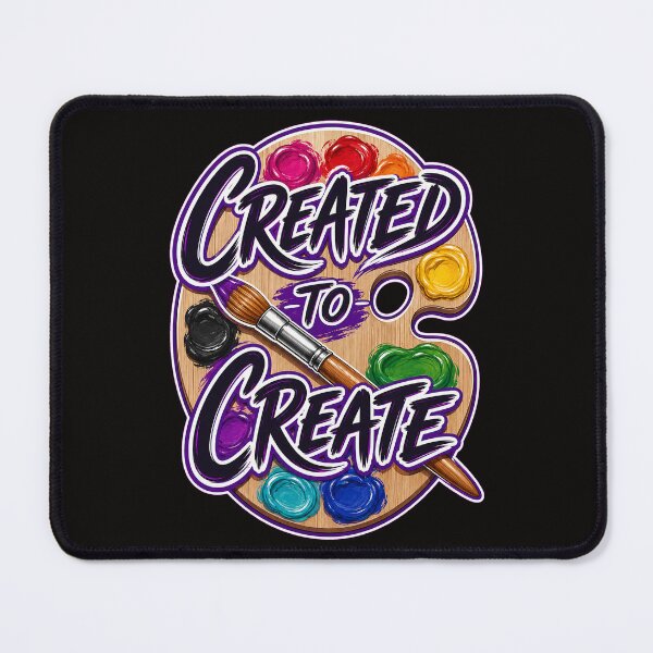 Item preview, Created to Create – Colorful Artist Palette and Paintbrush designed and sold by Magnolia Brown.