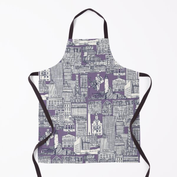 Item preview, Boston toile navy blue violet designed and sold by scrummy.