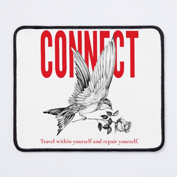 Item preview, Connect Travel Within Yourself Swallow Rose Illustration designed and sold by Mejiamueriel.