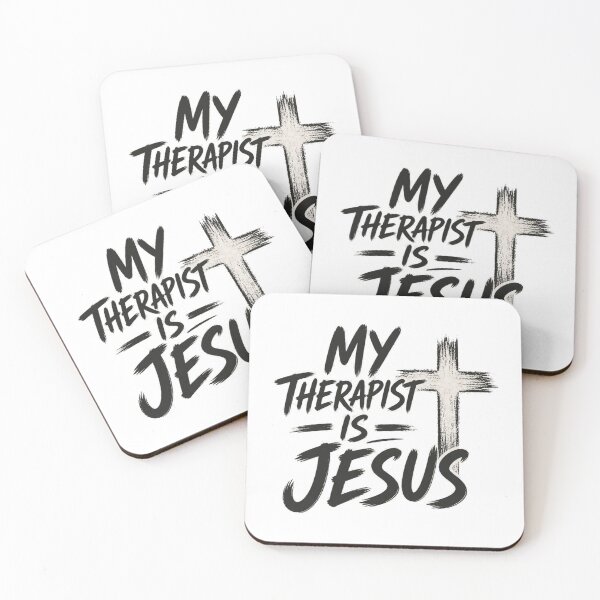 Item preview, My Therapist Is Jesus Christian Funny T-Shirt designed and sold by Illustrated Faith.