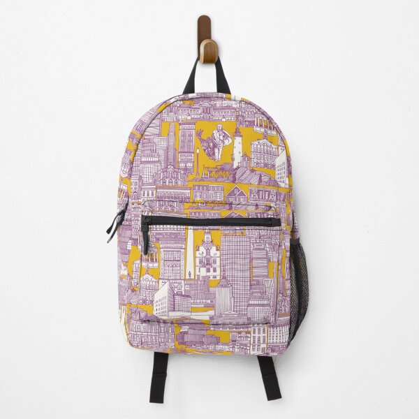 Item preview, Boston toile purple yellow designed and sold by scrummy.