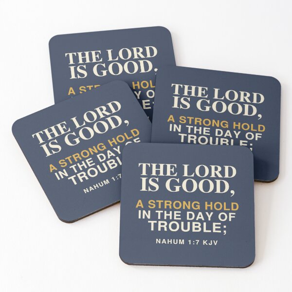 Item preview, A Strong Hold in the Day of Trouble – Nahum 1:7 KJV designed and sold by FaithThroughEverySeason.