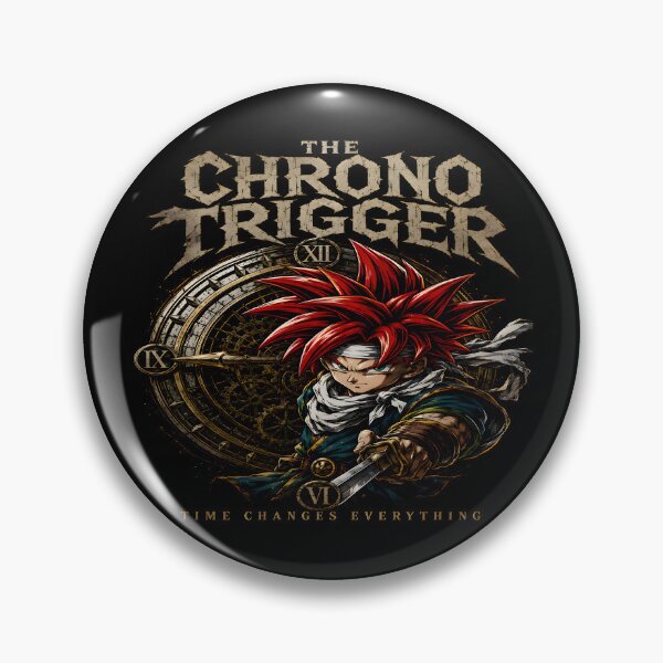 Item preview, Chrono Trigger -Crono  Sword Clock – Time Changes Everything Aesthetic Design designed and sold by TTdesigns123.