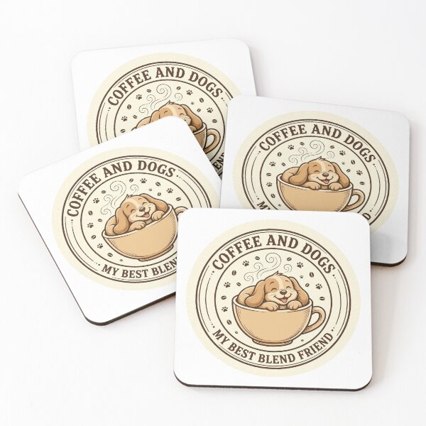 Item preview, Coffee and Dogs My Best Blend Friend Cute Dog Lover Coffee T-Shirt designed and sold by Penguin Mood .