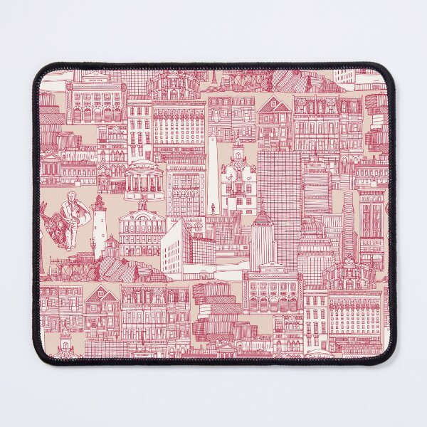 Item preview, Boston toile viva magenta peach dust designed and sold by scrummy.
