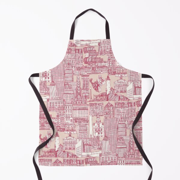 Item preview, Boston toile viva magenta peach dust designed and sold by scrummy.