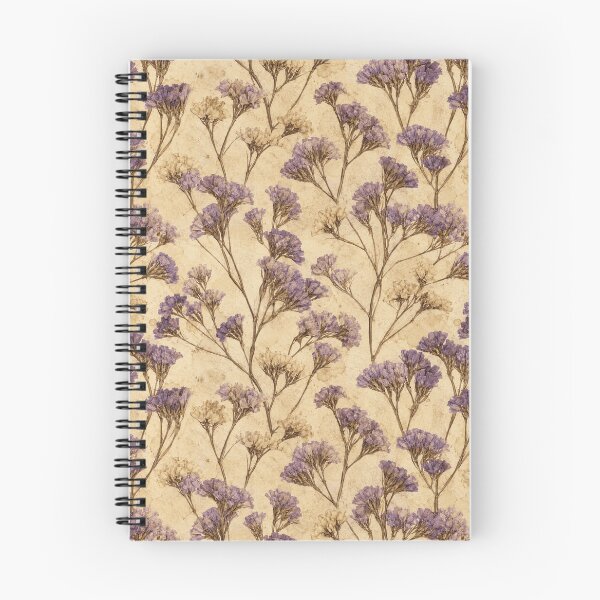 Item preview, Statice Dried Pressed Vintage Botanical Seamless Pattern designed and sold by Inkworksbyshery.