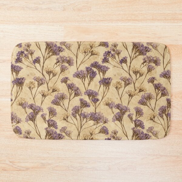 Item preview, Statice Dried Pressed Vintage Botanical Seamless Pattern designed and sold by Inkworksbyshery.