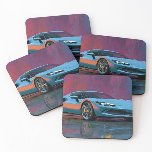 Item preview, Ferrari 296 GTB Modern Automotive Pop Art Print designed and sold by AutoPopStudio.