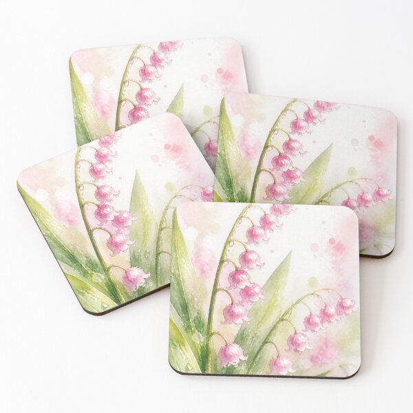 Item preview, Watercolor Lily of the Valley - May Day Lucky Sprig, Luminous Floral Illustration designed and sold by Natalia-Vlad.