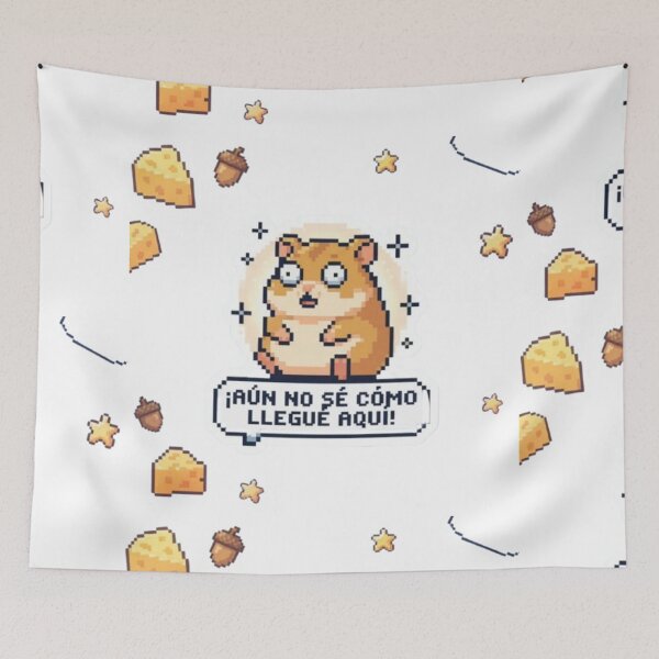 Item preview, Confused Hamster - "I still don't know how I got here" | Pixel Art designed and sold by Purpleclomb.