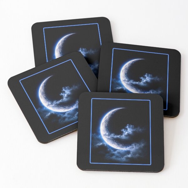 Item preview, Celestial Blue Crescent Moon Glowing Clouds Night Sky designed and sold by Witch Joseph.