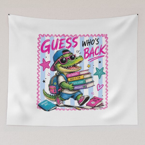Item preview, Funny Crocodile colorful school Teacher Life preSchool gift  designed and sold by Amzkao.