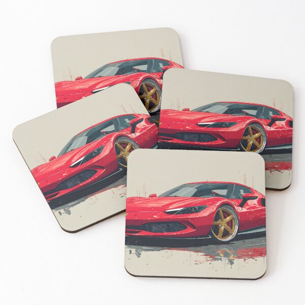 Item preview, Ferrari 296 GTB Abstract Pop Art Supercar Illustration designed and sold by AutoPopStudio.