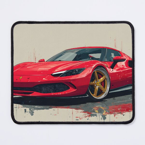 Item preview, Ferrari 296 GTB Abstract Pop Art Supercar Illustration designed and sold by AutoPopStudio.