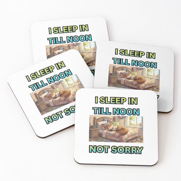 Item preview, sleeping in till noon fox designed and sold by Goode-sense2025.