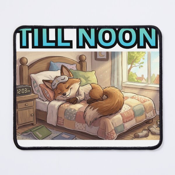 Item preview, sleeping in till noon fox designed and sold by Goode-sense2025.