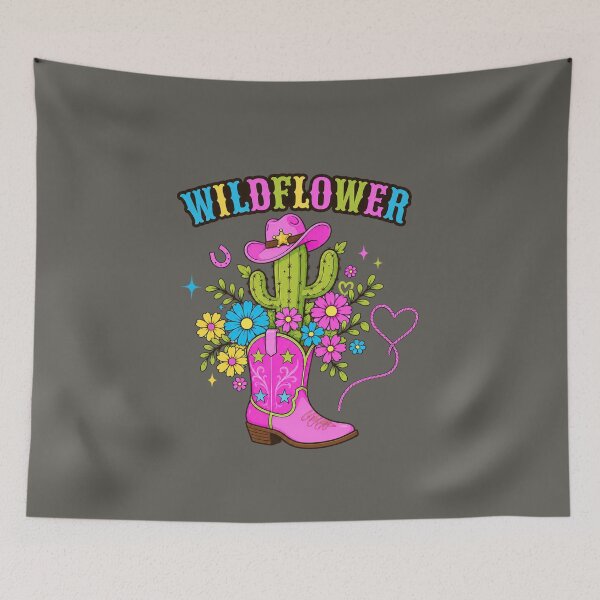 Item preview, Wildflower Pink Cowboy Boot with Cactus – Cute Western Floral Cowgirl T-Shirt designed and sold by Aimetoi.