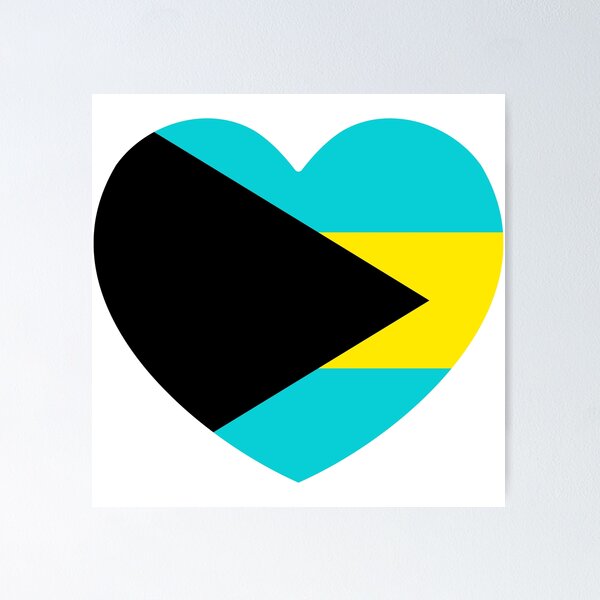 Item preview, Bahamas Flag Heart BS designed and sold by shitpostee.