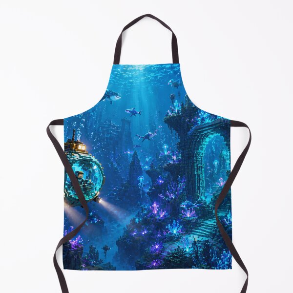 Item preview, Submarine Voyage Through Bioluminescent Ruins designed and sold by pixelpopplanet.