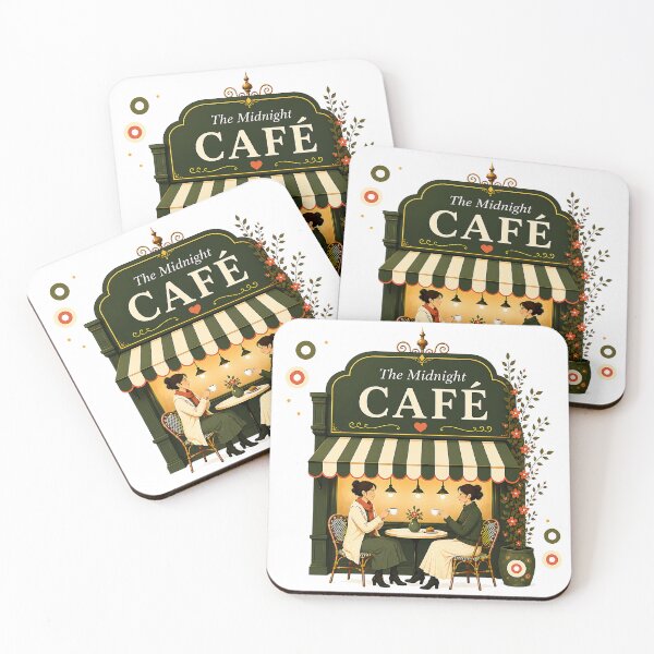 Item preview, The Midnight Café – Cozy Coffee Shop Illustration | Coffee Lover Cottagecore Wall Art designed and sold by Digital Culture Studio.