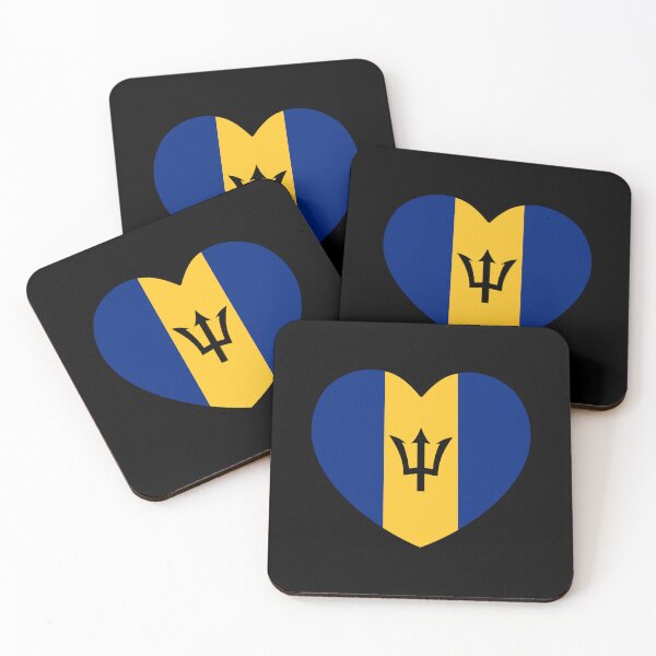 Item preview, Barbados Flag Heart BB designed and sold by shitpostee.