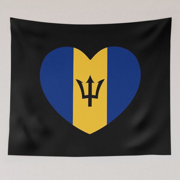 Item preview, Barbados Flag Heart BB designed and sold by shitpostee.