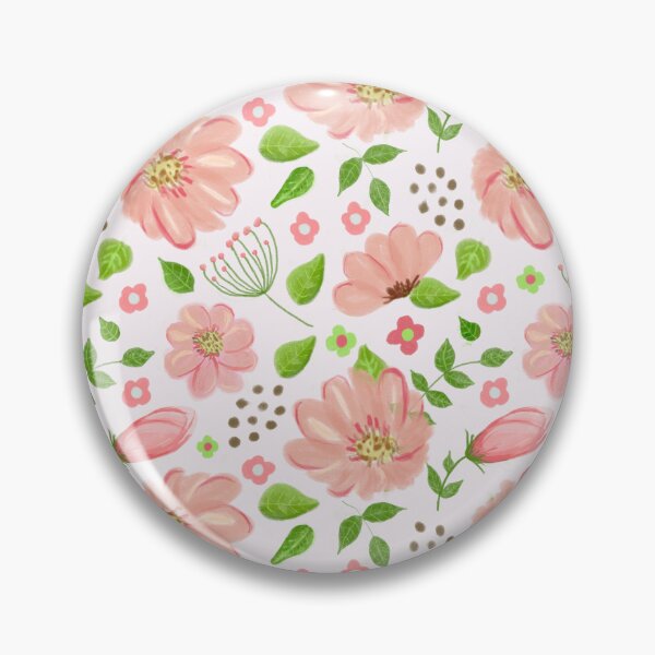 Artikelvorschau, Aquarellblumen Pfirsich entworfen und verkauft von metcalfedesigns.