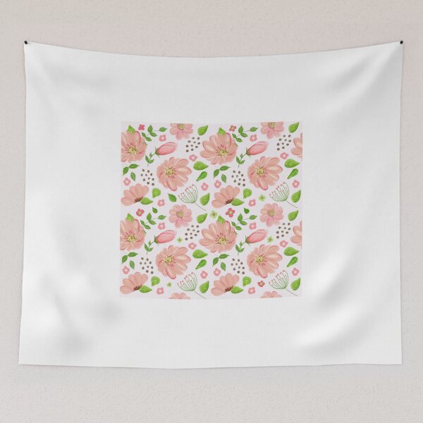 Artikelvorschau, Aquarellblumen Pfirsich entworfen und verkauft von metcalfedesigns.