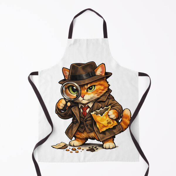 Item preview, Orange Detective Cat Investigating Missing Treats designed and sold by builtforyou.