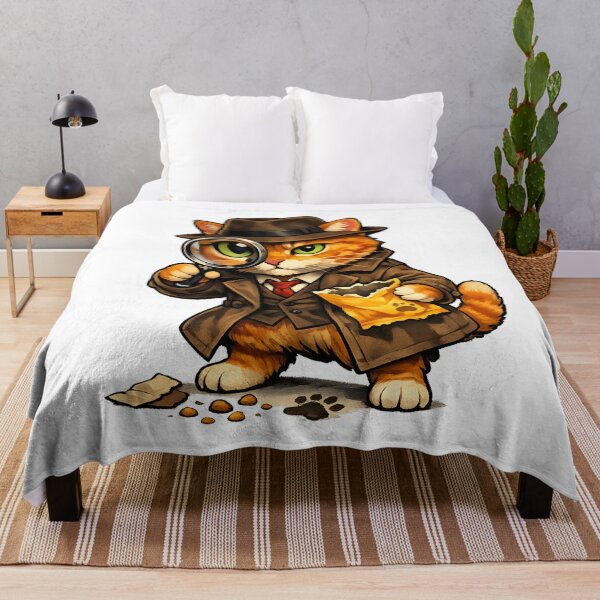 Item preview, Orange Detective Cat Investigating Missing Treats designed and sold by builtforyou.