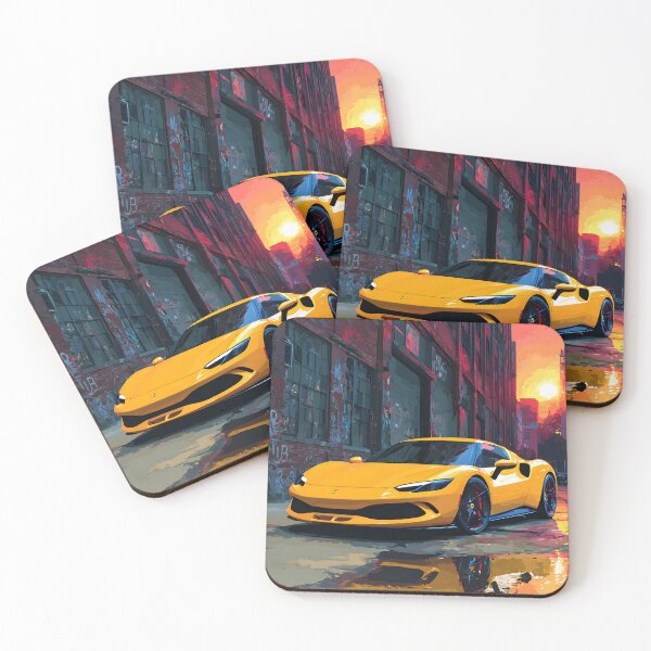 Item preview, Ferrari 296 GTB Pop Art Exotic Car Wall Decor designed and sold by AutoPopStudio.
