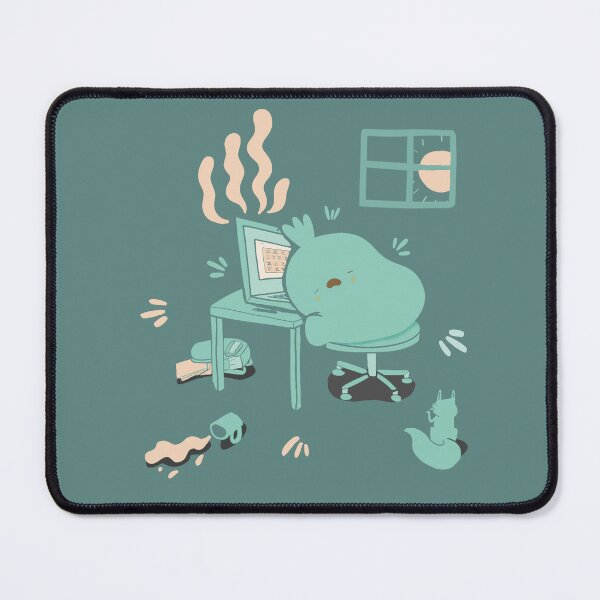 Item preview, Blob Asleep on Laptop with Spilled Coffee designed and sold by PurpleParlo.