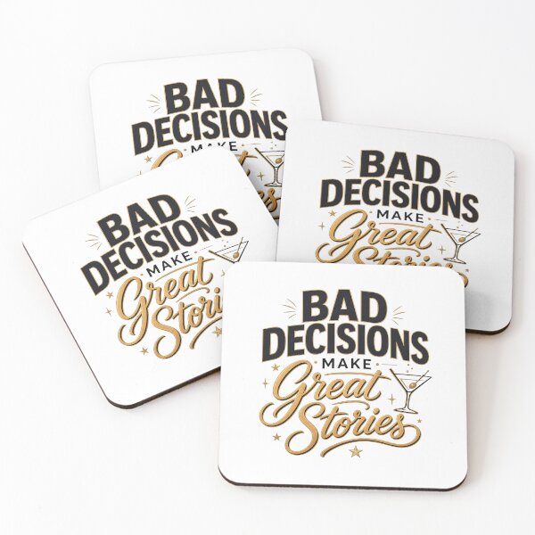 Item preview, Bad Decisions Make Great Stories Funny Party Drinking T-Shirt designed and sold by Aliplus+.