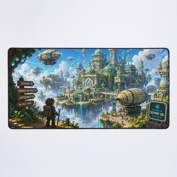 Item preview, Solar Skyport City of Gardens and Airships designed and sold by pixelpopplanet.