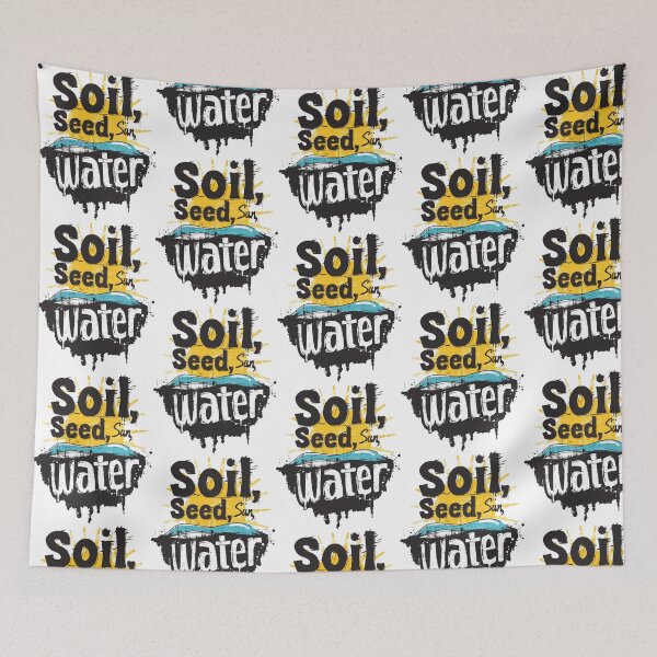 Item preview, Soil Seed Sun Water Sunrise Text Design designed and sold by RichardRags.