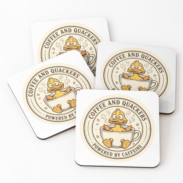 Item preview, Coffee and Quackers Powered by Caffeine Funny Duck Coffee Lover T-Shirt designed and sold by Penguin Mood .