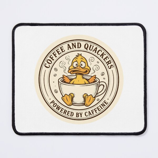 Item preview, Coffee and Quackers Powered by Caffeine Funny Duck Coffee Lover T-Shirt designed and sold by Penguin Mood .