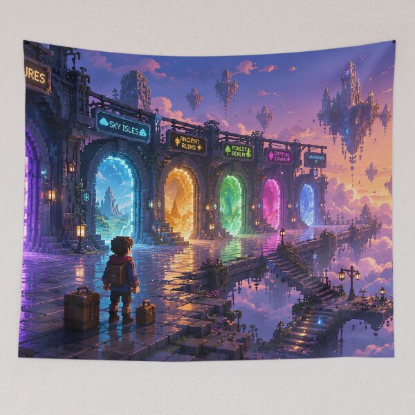 Item preview, Portal Departures to Five Fantasy Worlds designed and sold by pixelpopplanet.