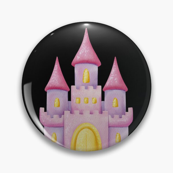Item preview, Pink Watercolor Fairy Tale Princess Castle Illustration designed and sold by ArtTinulyaOk.