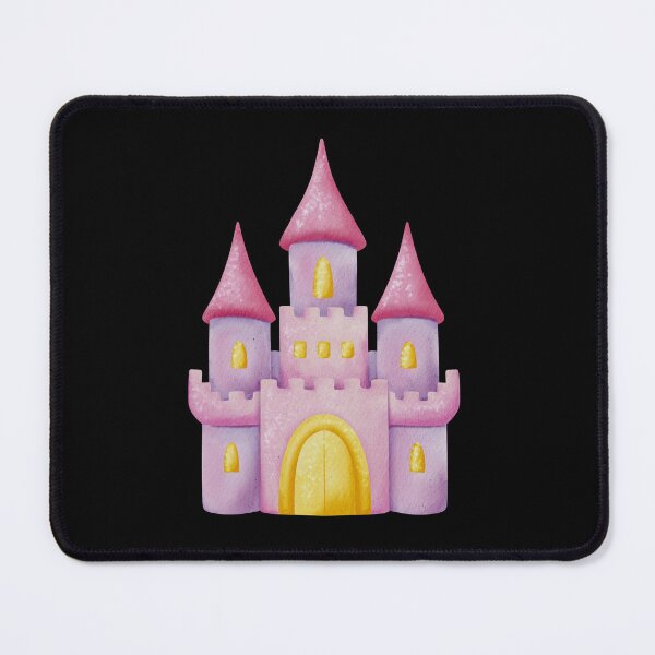 Item preview, Pink Watercolor Fairy Tale Princess Castle Illustration designed and sold by ArtTinulyaOk.