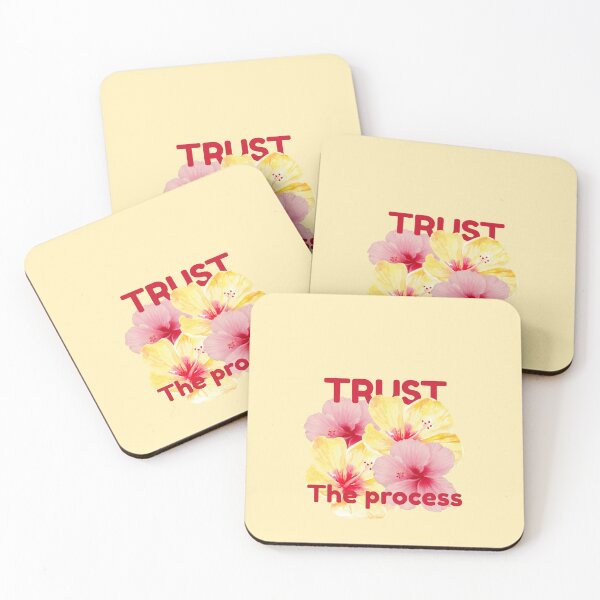 Item preview, Trust the Process | Tropical Hibiscus Floral Motivational Quote | Summer Aesthetic Typography designed and sold by NOUURRRR.