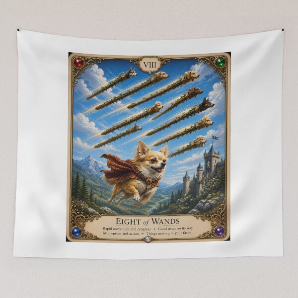 Item preview, Eight of Wands - Tarot designed and sold by brkpnt.