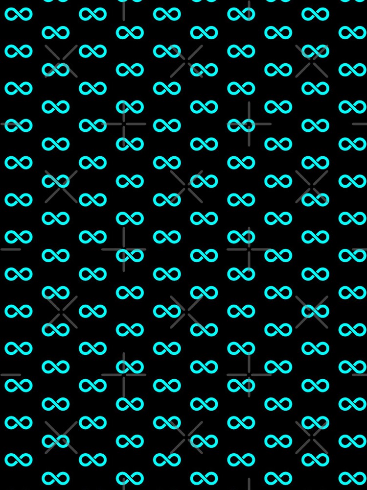 Thumbnail 4 of 4, iPhone Case, Cyan Infinity Symbol designed and sold by pattern-archive.