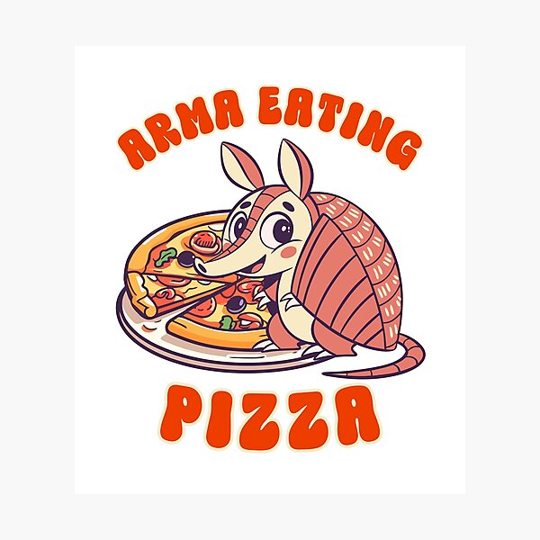 Item preview, Arms eating pizza designed and sold by BritishDelights.