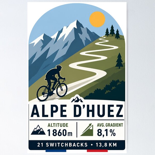 Item preview, Alpe D'Huez Epic Road Cycling France Epic climbing designed and sold by sticket-travel.
