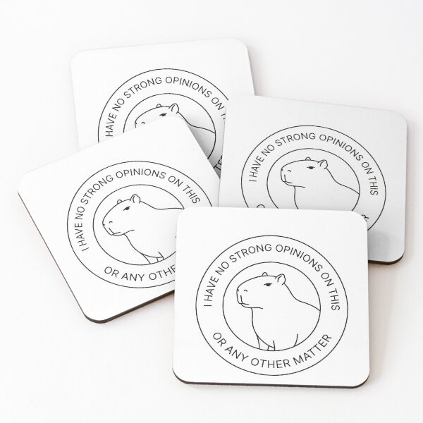 Item preview, capybara no strong opinions designed and sold by Probably Fine Design.