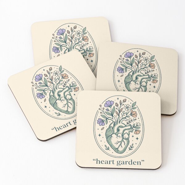 Item preview, Aesthetic Botanical Anatomical Heart Garden Gift Design designed and sold by Dantin.