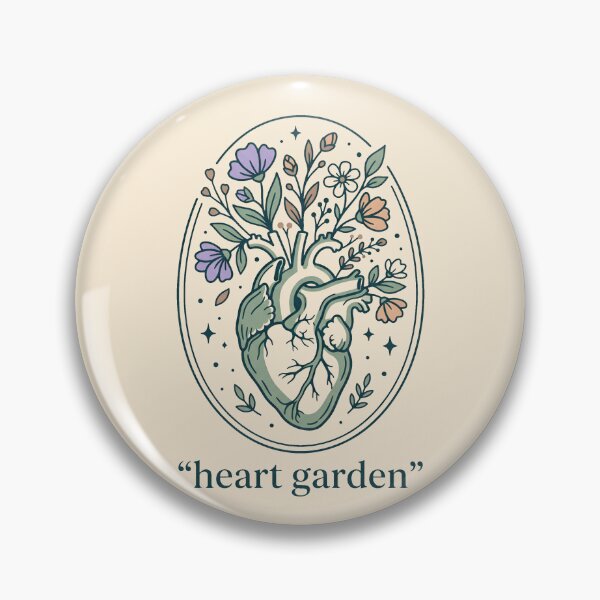 Item preview, Aesthetic Botanical Anatomical Heart Garden Gift Design designed and sold by Dantin.